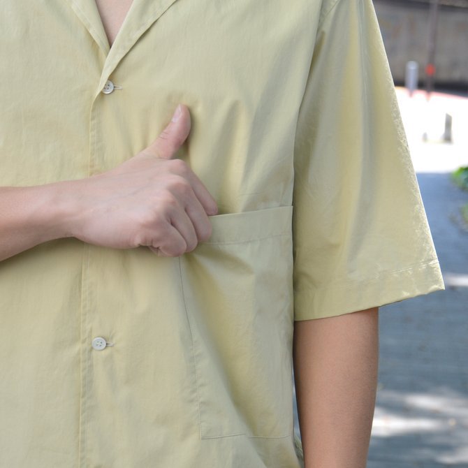 【40% OFF SALE】STUDIO NICHOLSON(スタジオニコルソン)/ OPEN COLLAR SHORT SLV SHIRT -KHAKI- #SN-280(6)