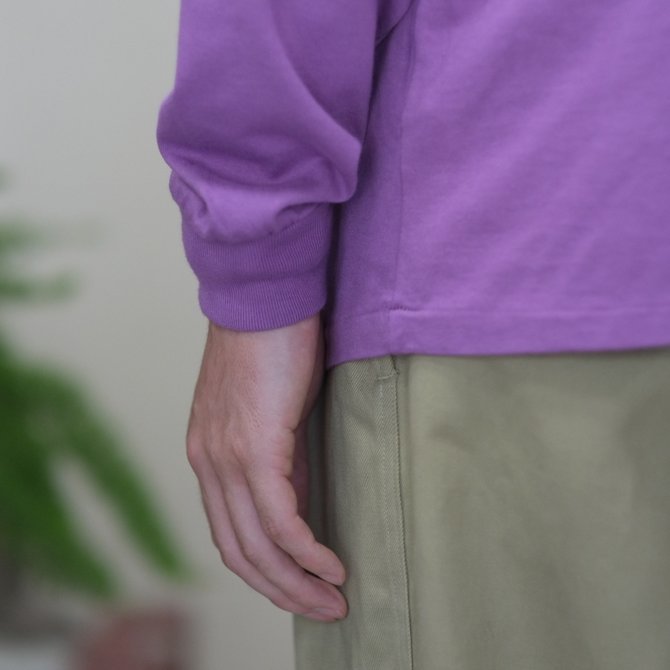 【2018 SS】AURALEE(オーラリー)/ SOFT CORD L/S TEE -PURPLE- #A8SP01MT(6)