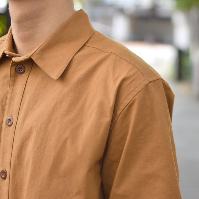【40% OFF SALE】 FRANK LEDER(フランクリーダー)BRUSHED COTTON SHIRT + DRAWSTRING BROWN 0426029-89-S(6)