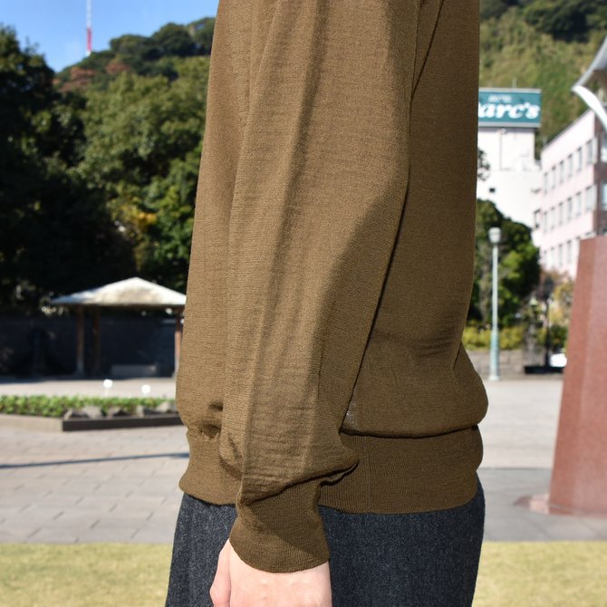 【2018 AW】COMOLI (コモリ) 18Gウールクルーネックニット -BROWN- #N03-06001(6)