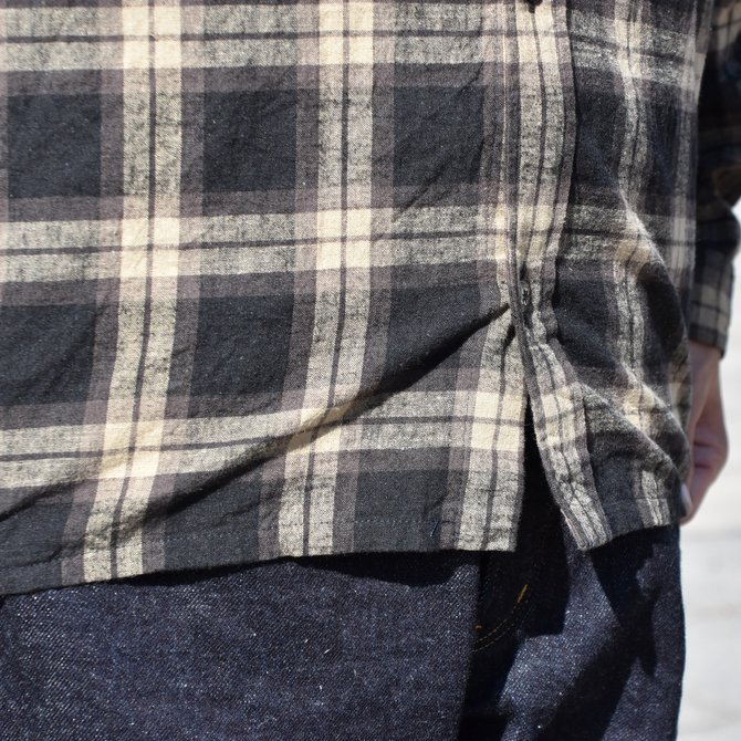 nisica(ニシカ)/ ルーズフィットボタンダウンシャツ L/SーBROWN CHECK- #NIS-837(6)