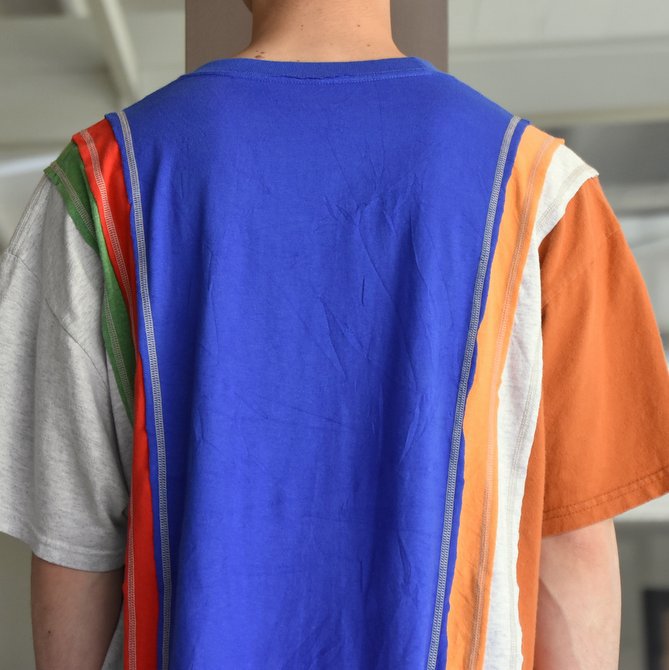 REBUILD BY NEEDLES (リビルドバイニードルス) 7 cut wide tee-college- blue EJ291(6)