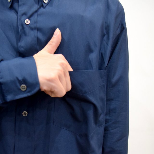 【19 AW】Graphpaper(グラフペーパー) THOMAS MASON L/S B.D BOX SHIRT -B NAVY- #GM193-50060B(6)