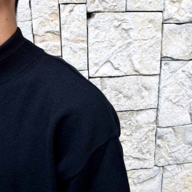 YOKE(ヨーク)/WOOL SABLE MOCK NECK L/S -BLACK- #YK19AW0075S(6)