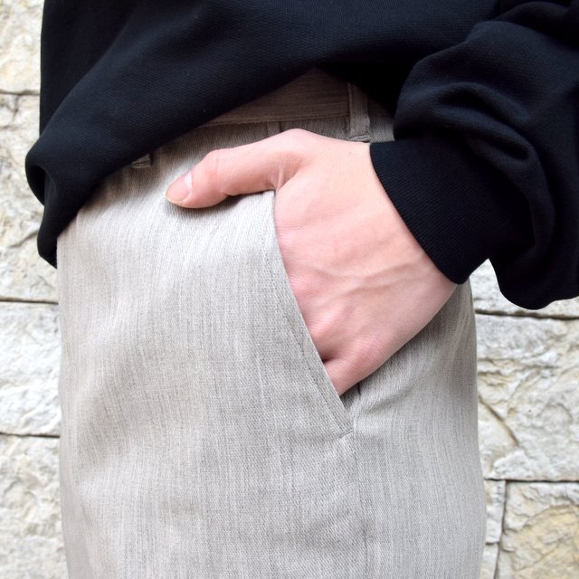 【2020 SS】AURALEE(オーラリー)/ COTTON WOOL DOUBLE CLOTH SLACKS -TOP GRAY- #A20SP02WF(6)