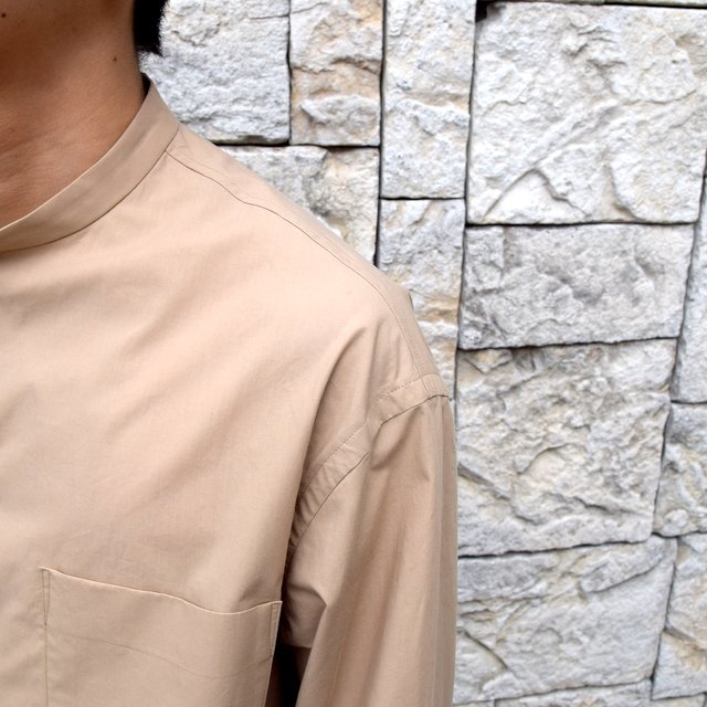 【2020 SS】blurhms(ブラームス) / Stand-up Collar Shirt L/S:LIGHT BEIGE BHS-20SS019(6)