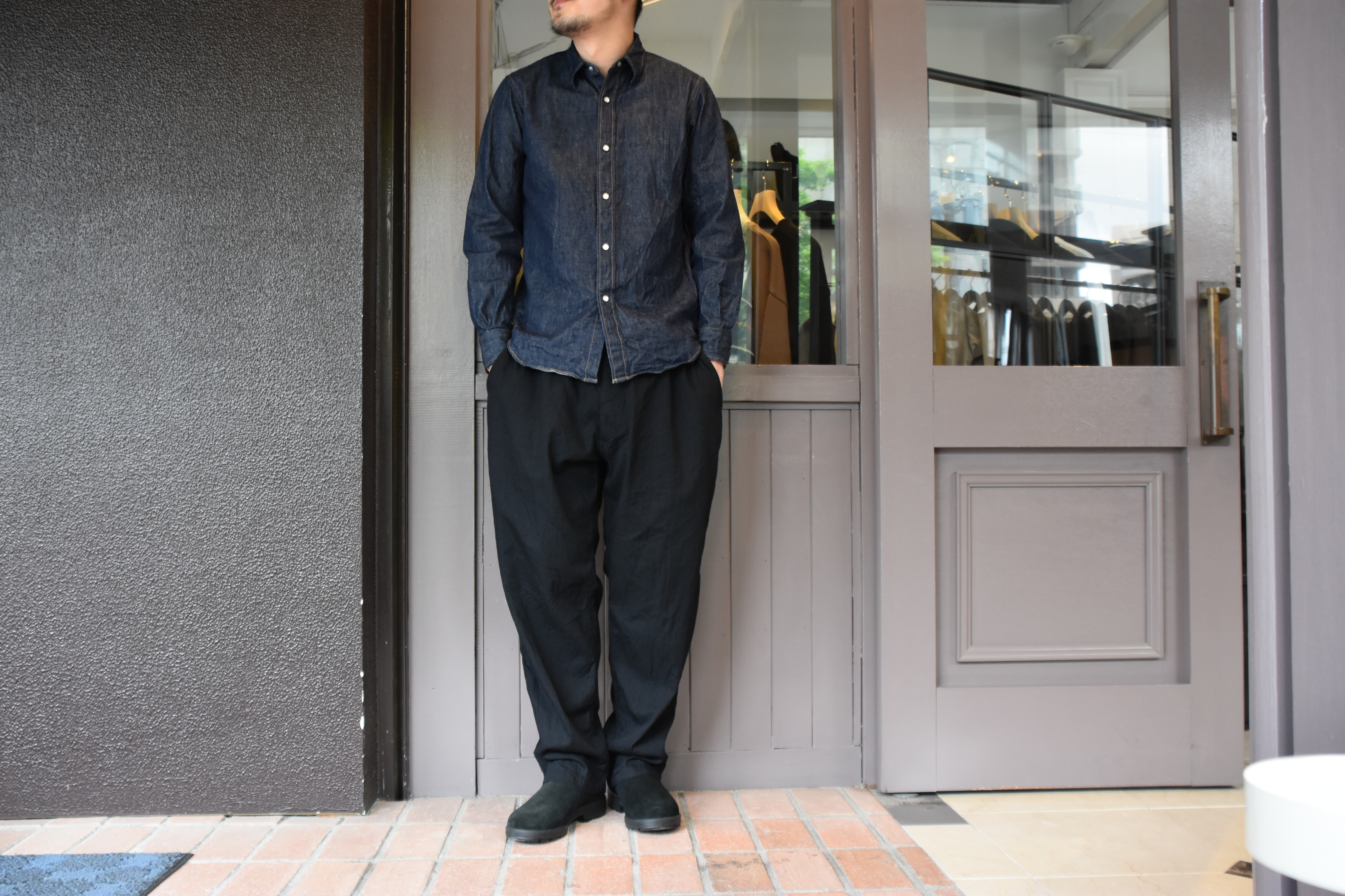 【2020 SS】COMOLI (コモリ) ダンガリードローストリングパンツ#R01-03005(6)
