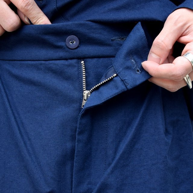 【2020 SS】FRANK LEDER(フランクリーダー)/ BALTIC BLUE DYED VINTAGE BEDSHEET 2TUCK TROUSERS -BLUE- #0913029-39(6)