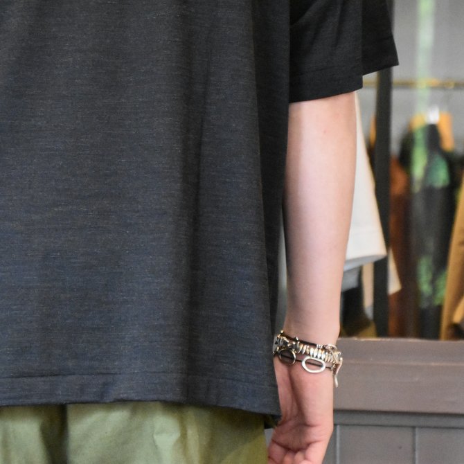 【2020 SS】COMOLI (コモリ) ウール天竺 半袖クルー#R01-05014 -CHARCOAL-(6)