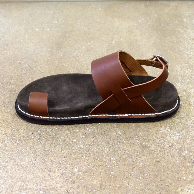 【2020】KAPTAIN SUNSHINE × PHIGVEL / GURKHA FOOTBED SANDALS -BROWN- #KS20SGD06(6)