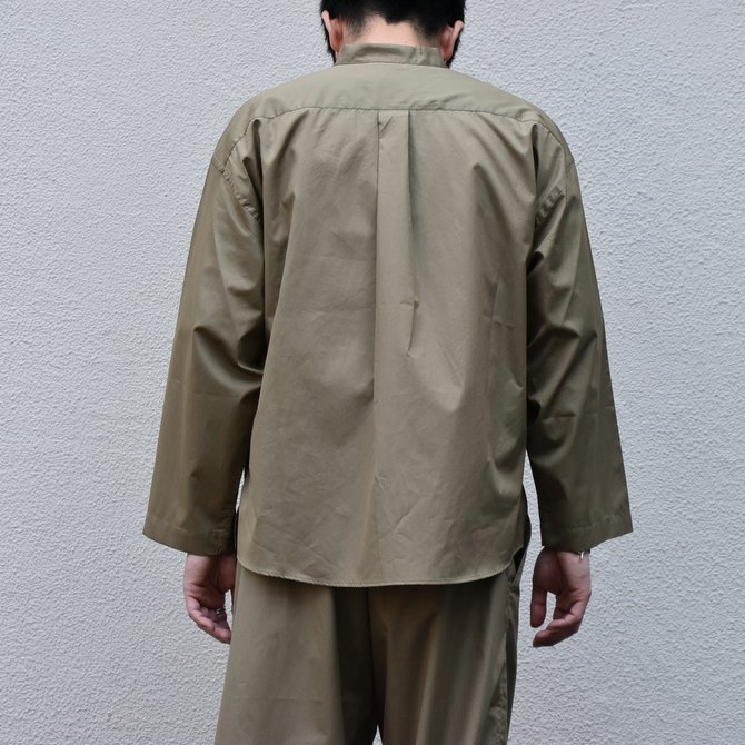 【2020 SS】 Cristaseya(クリスタセヤ)/LIGHT COTTON PAJAMA SHIRT-Light khaki- #02DA-C(6)