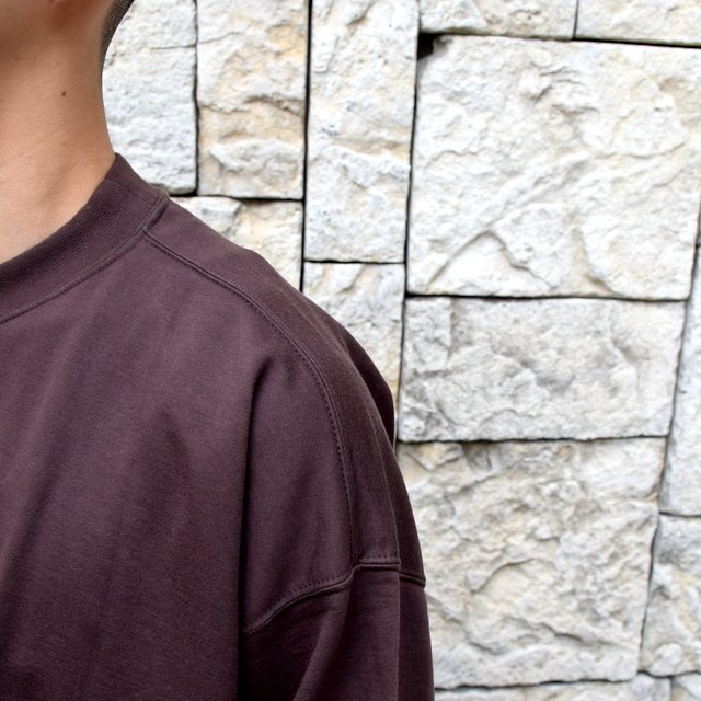 【2020 SS】AURALEE(オーラリー)/ SUPER HIGH GAUGE SWEAT BIG TEE -D.BROWN- #A20SP02NU(6)