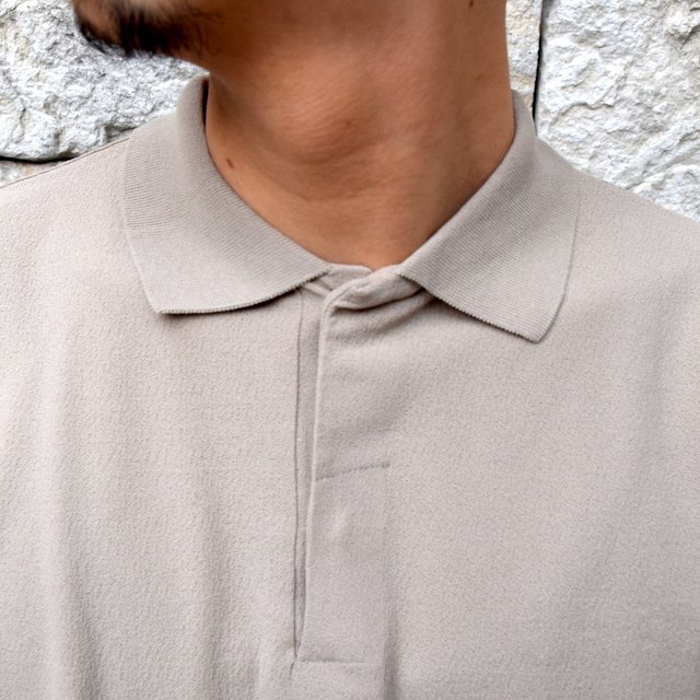 【2020 SS】AURALEE(オーラリー)/ HARD TWIST AMUNZEN DOUBLE CLOTH POLO -BEIGE- #A20SP02KN(6)