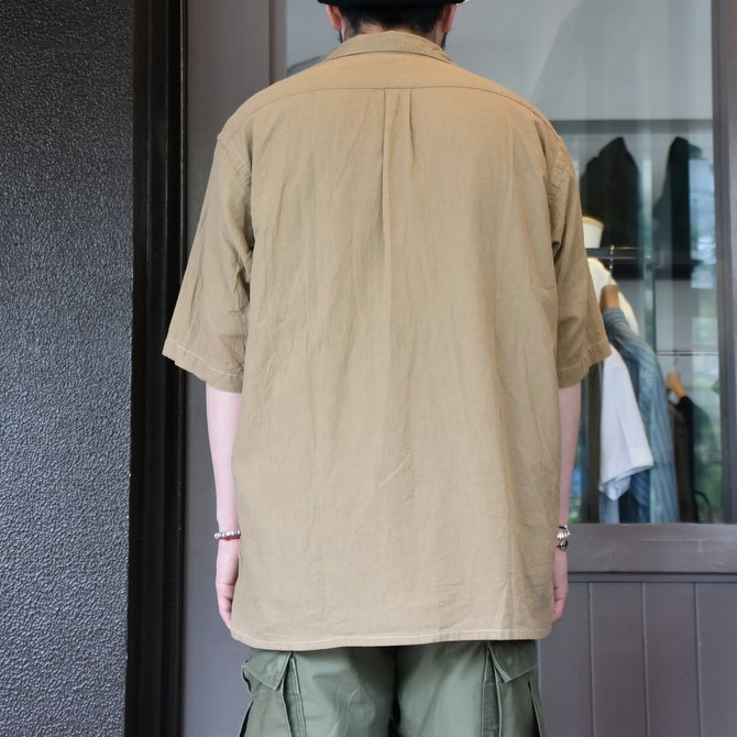 【2020 SS】COMOLI (コモリ) ベタシャンオープンカラーシャツ#R01-02011 -KHAKI-(6)