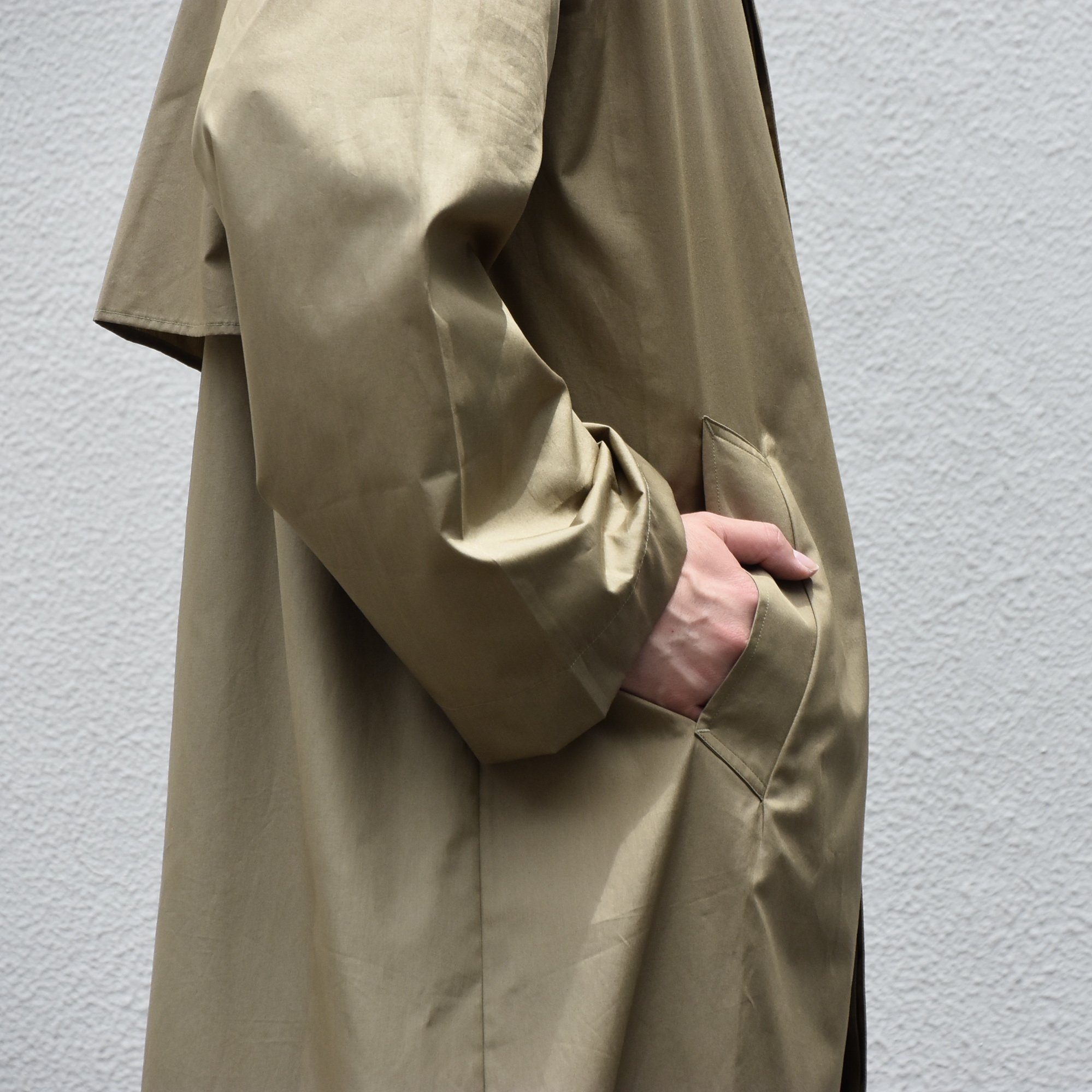 【2020】 Cristaseya(クリスタセヤ)/ OVERSIZED LIGHT COTTON SUMMER TRENCH -Light khaki- #01DA-C-LK(6)