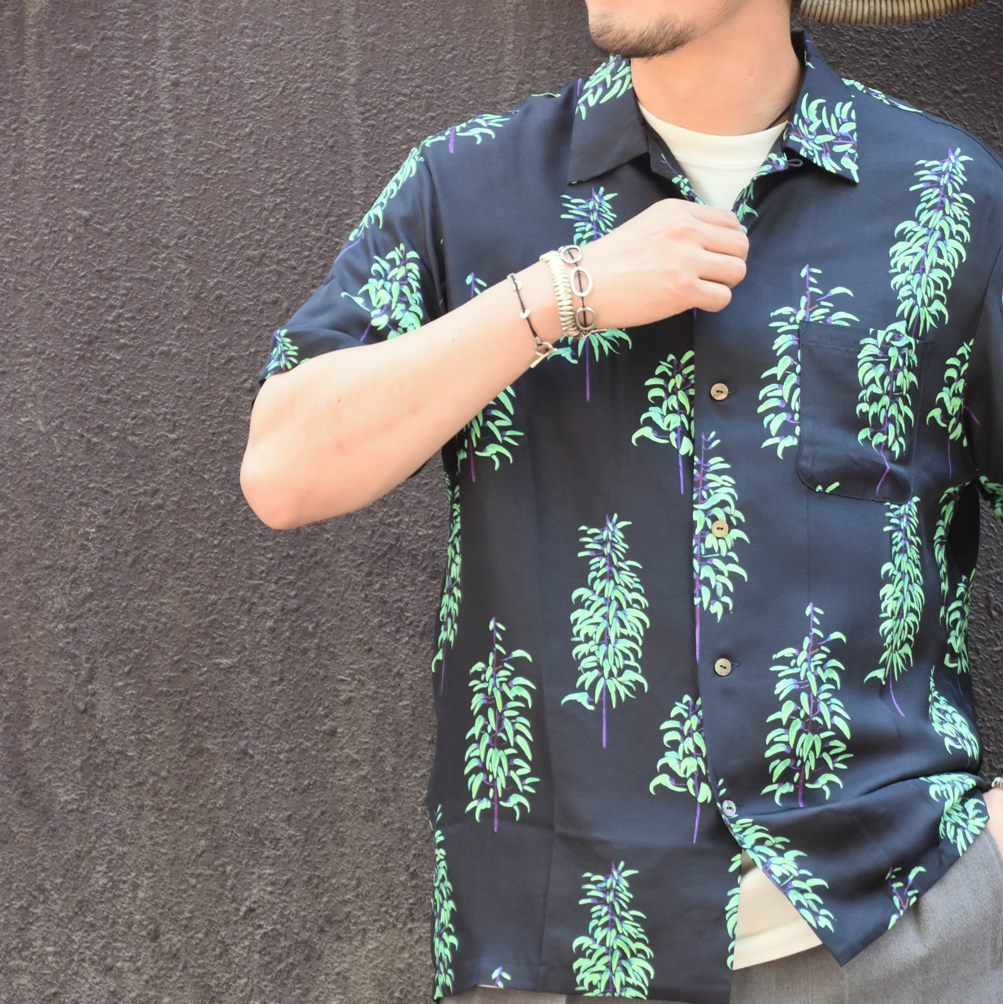 【2020 SS】”WANG CHOMPHU(ワン チョムプー) SILK S/S SHIRT