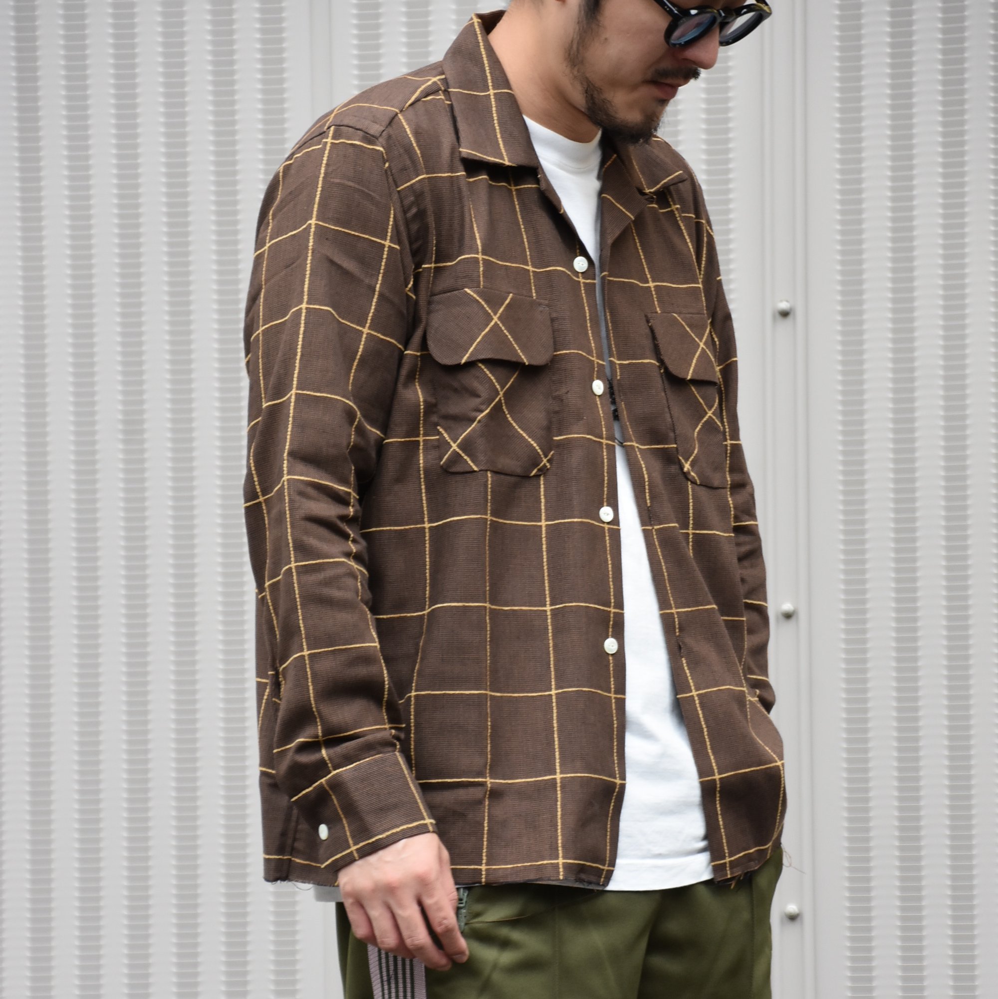 NEEDLES(ニードルス) C.O.B Classic Shirt -C/Pe/R Plaid Twill-BROWN #HM206(6)