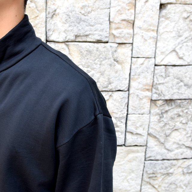 【2020】 AURALEE(オーラリー)/ ELASTIC HIGH GAUGE SWEAT HALF ZIP P/O -BLACK- #A20AP01NU(6)