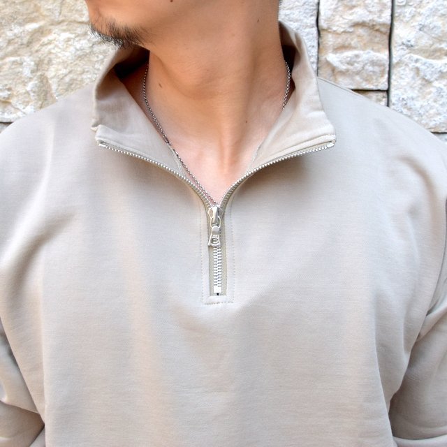 AURALEE(オーラリー)/ ELASTIC HIGH GAUGE SWEAT HALF ZIP P/O -KHAKI GRAY- #A20AP01NU(6)
