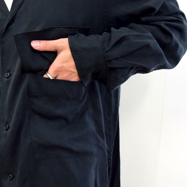 【2020】YOKE(ヨーク)/ BIG FLAP LONG SHIRTS -BLACK- #YK20AW0144SH(6)