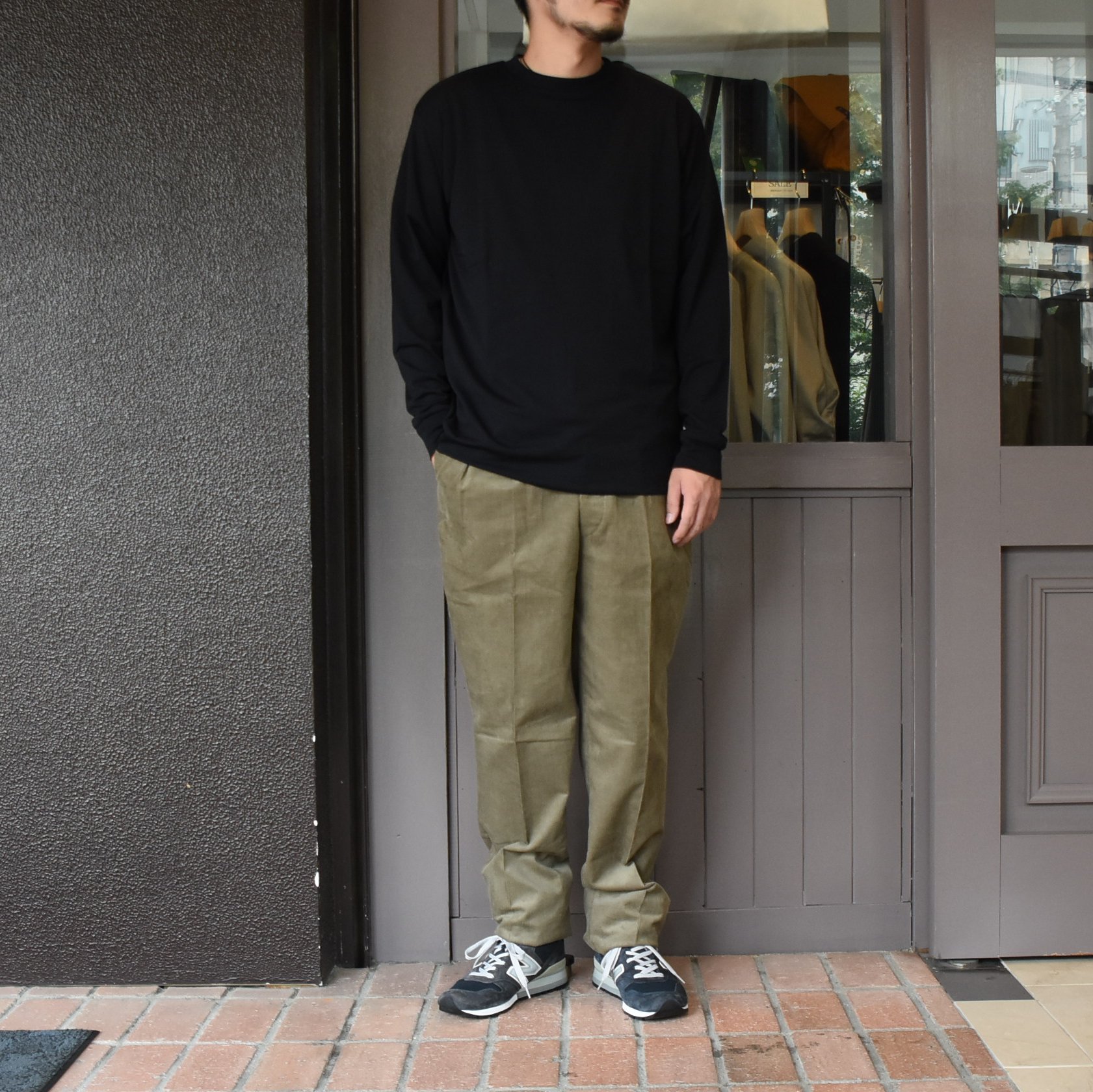 【2020】COMOLI (コモリ) ダブルレイヤーL/Sクルー#S03-05002 -NAVY-(6)