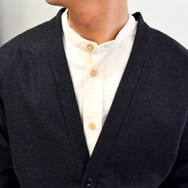 FRANK LEDER(フランクリーダー)/ LIGHT WEIGHT LODEN WOOL CARDIGAN -BLACK- #0127018(6)