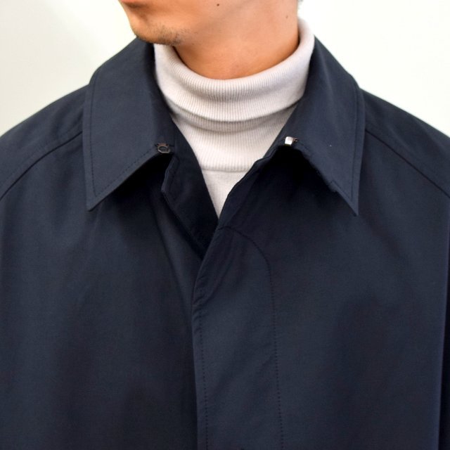 STUDIO NICHOLSON(スタジオニコルソン)/ TECHNICAL COTTON RAGLAN MID LENGTH MAC ‐BLACK‐(6)