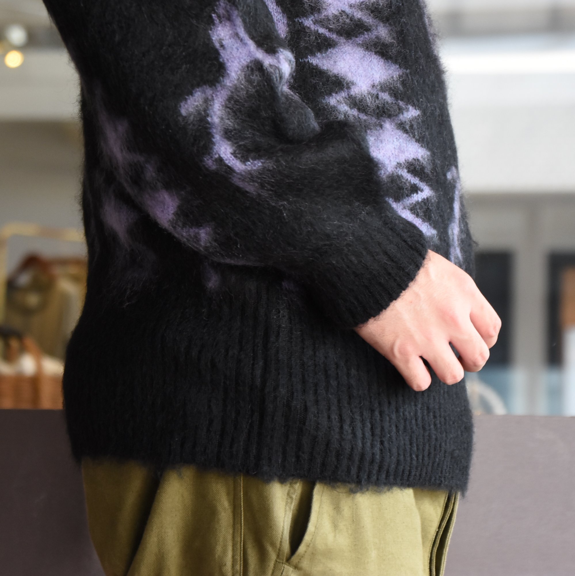 South2 West8(サウスツーウエストエイト) Loose Fit Knit-BLACK- #HM906(6)