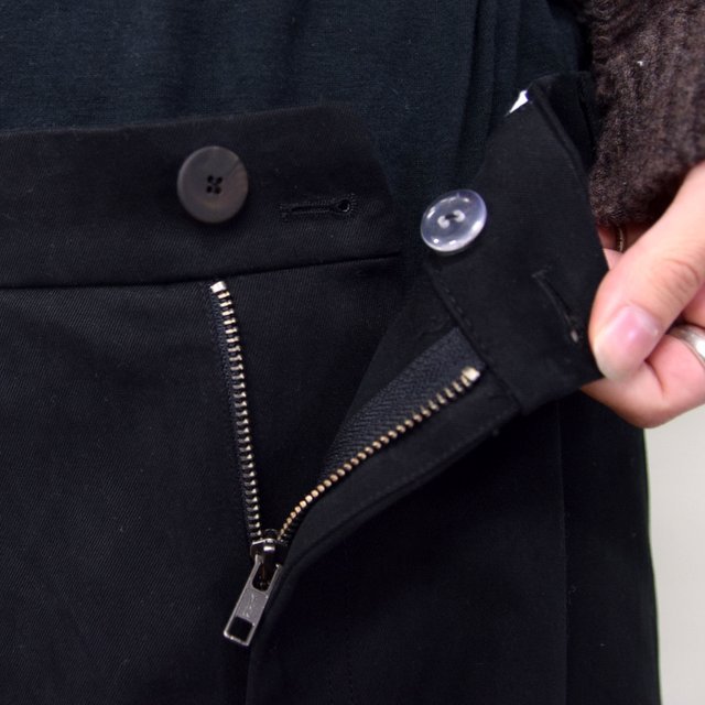 STUDIO NICHOLSON(スタジオニコルソン)/ PEACHED COTTON TWILL-BLACK- #SNM-351(6)