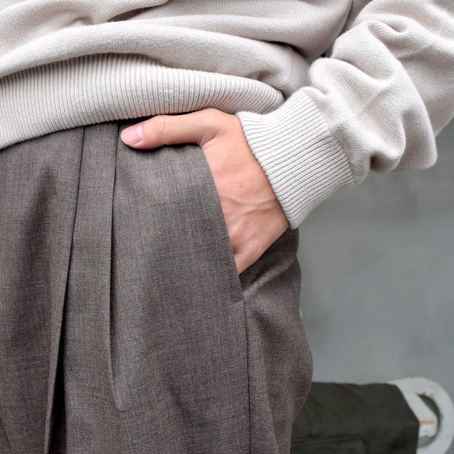 AURALEE(オーラリー)/ BLUEFACED WOOL WIDE SLACKS -TOP BROWN- #A20AP03BH(6)