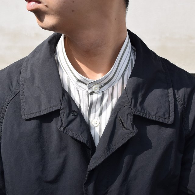 SCYE BASICS(サイベーシック)/ PE/NY 高密度タフタ製品染めバルマカーンコート -BLACK- #5120-73500(6)