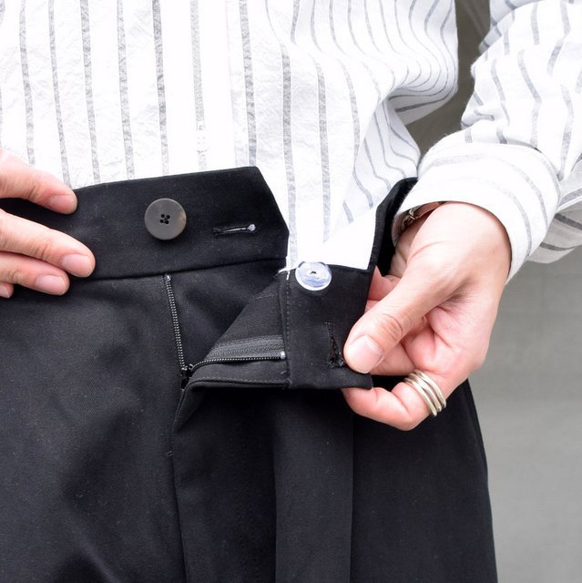 STUDIO NICHOLSON(スタジオニコルソン)/ PEACHED COTTON TWILL -BLACK- #SNM-351(6)
