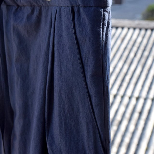 FRANK LEDER(フランクリーダー)/ TRIPLE WASHED THIN COTTON DRAWSTRING TROUSERS -NAVY- #0913090(6)