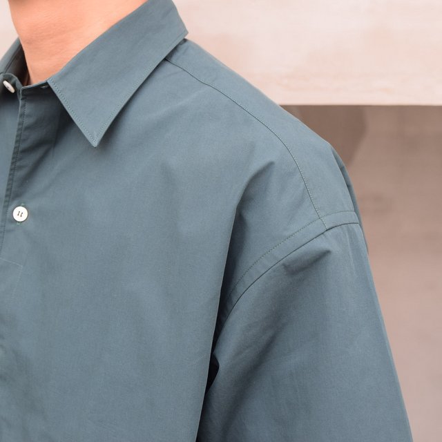 STUDIO NICHOLSON(スタジオニコルソン)/ SORONO POWDER COTTON OVERSIZED S/S SHIRTS -WAKAME- #SNM-567(6)