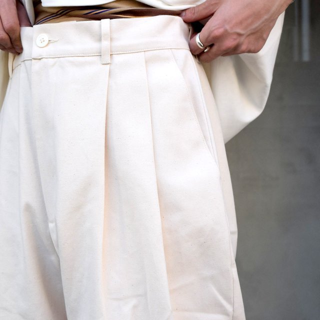 CAMIEL FORTGENS(カミエル フォートゲンス)/ PLEATED SUIT PANTS -OFF WHITE- #11.05.03(6)