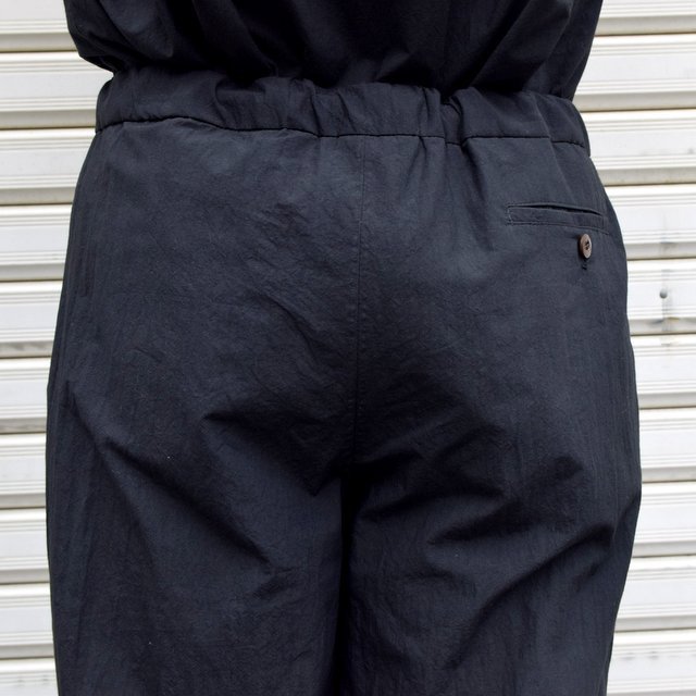 FRANK LEDER(フランクリーダー)/ TRIPLE WASHED THIN COTTON DRAWSTRING TROUSERS -BLACK- #0913090-99(6)