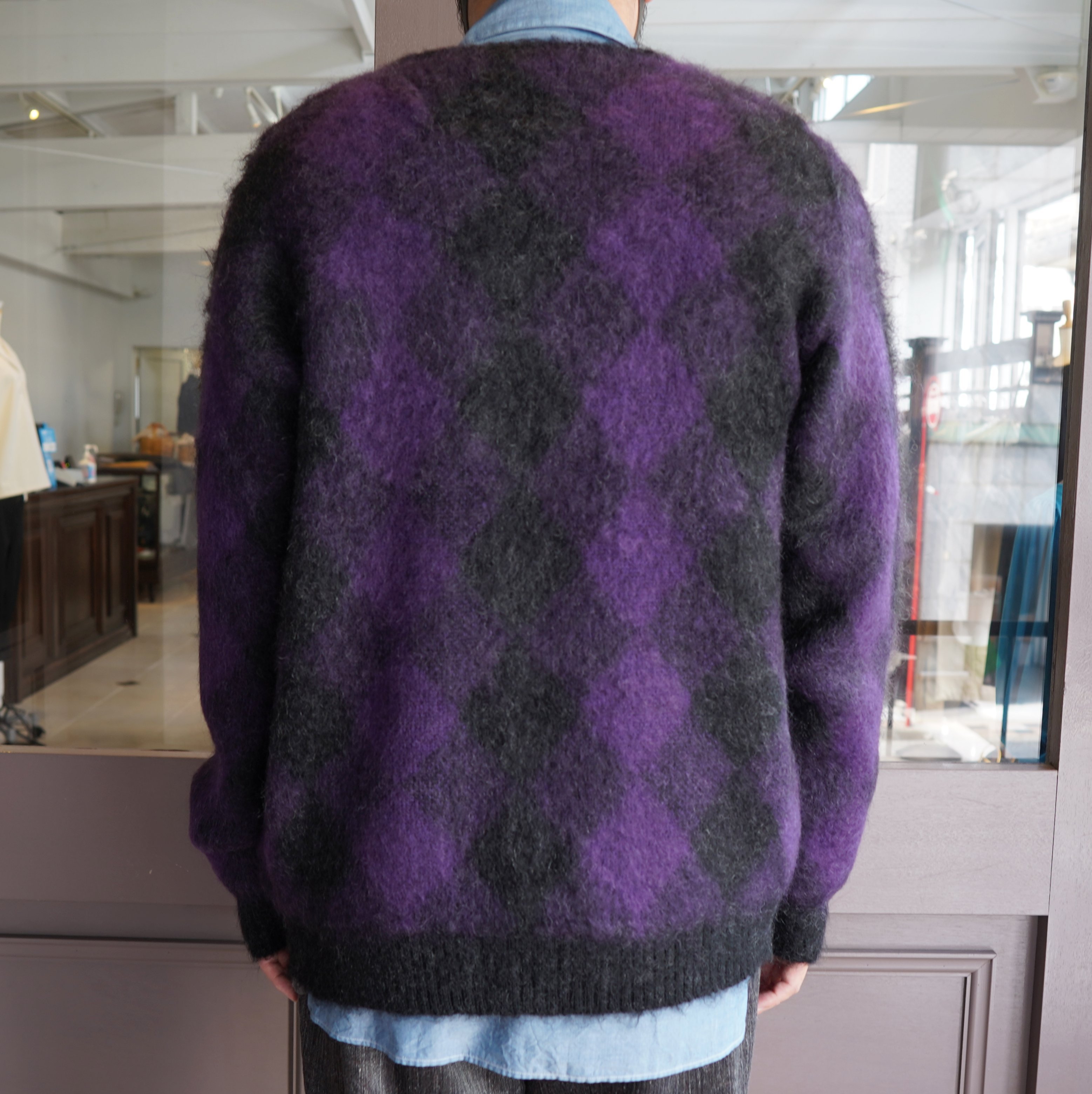 NEEDLES(ニードルズ)/MOHAIR CARDIGAN - DIAMOND -CHARCOAL- #JO257(6)