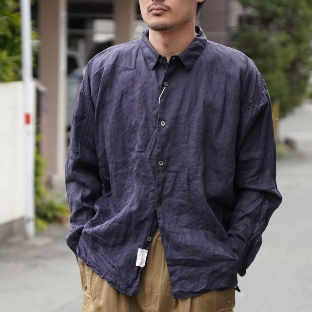 【25ss】Gurank(グランク)/linen shirts -WHT & NVY - #723-25A10L(6)