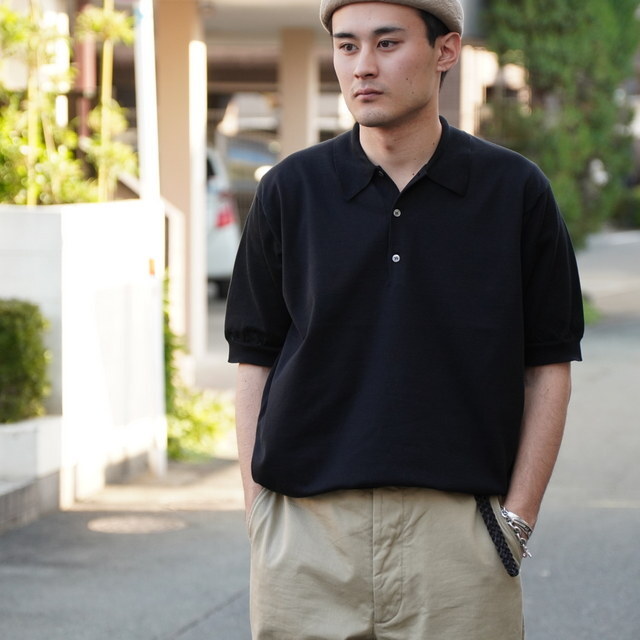 【25SS】BATONER(バトナ―) / THE SEAISLAND COTTON POLO S/S -D.GRAY,BLACK- #BN-25SM-057(6)