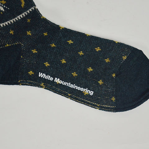 y30% off salezWhite Mountaineering(zCg}EejAO) Reindeer Pattern Middle Socks(7)