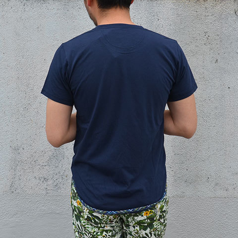 SALE 30%OFF White Mountaineering(zCg}EejAO) JERSEY x CHECK PRINT HEM PIPED POCKET T-SHIRT -NAVY-(7)