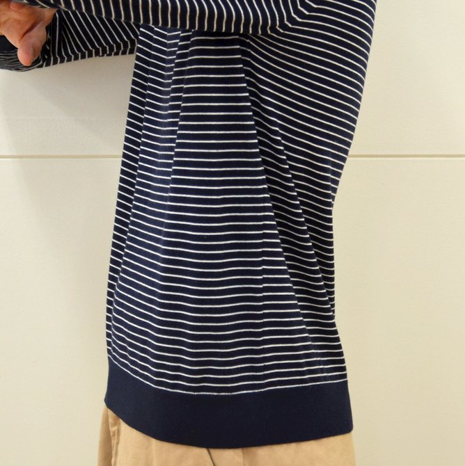 y40% off salez niuhans(jAX)/ Pinstripe Polo Sweater -Navy- #KN53(7)