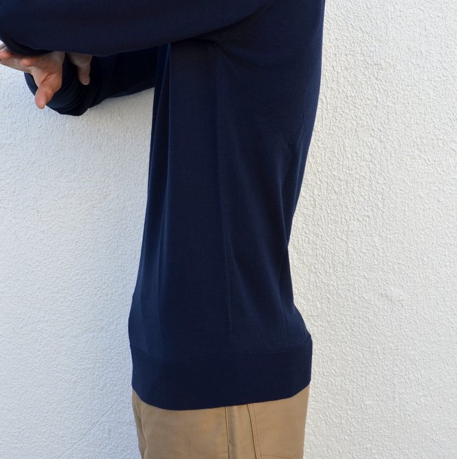 JOHN SMEDLEY(ジョン・スメドレー)/ HARCOURT PULLOVER MOCK TURTLE LS -MIDNIGHT- #harcourt(7)