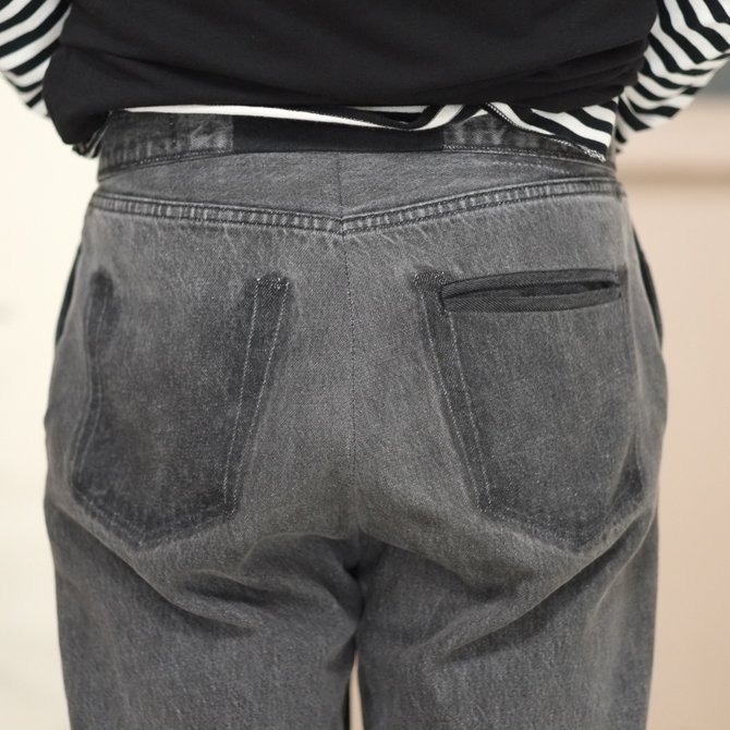 7 ×7 / seven by seven ( セブン バイ セブン ) REWORK DENIM TROUSERS - BLACK - size 2(M) (7)