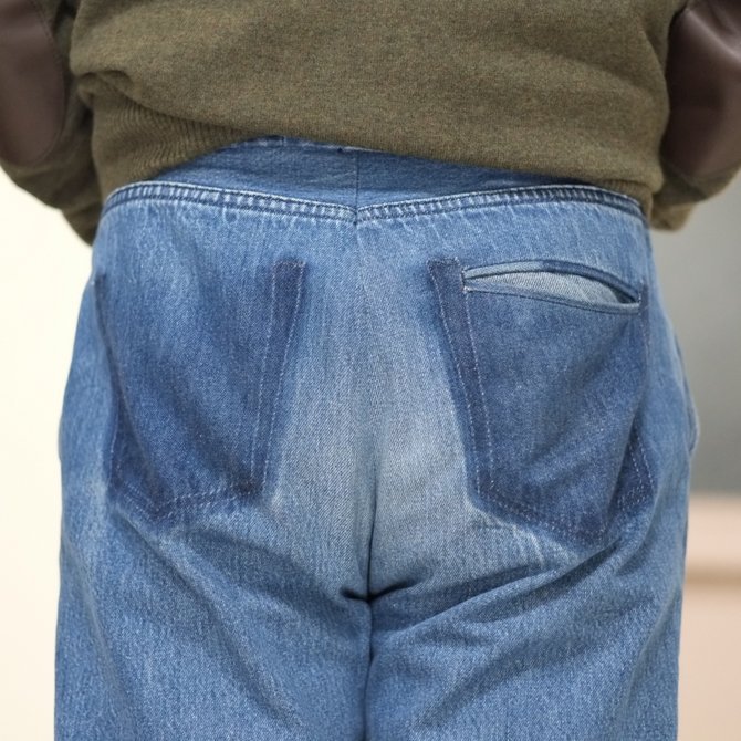 7 ×7 / seven by seven ( セブン バイ セブン ) REWORK DENIM TROUSERS - INDIGO - size 2(M)(7)