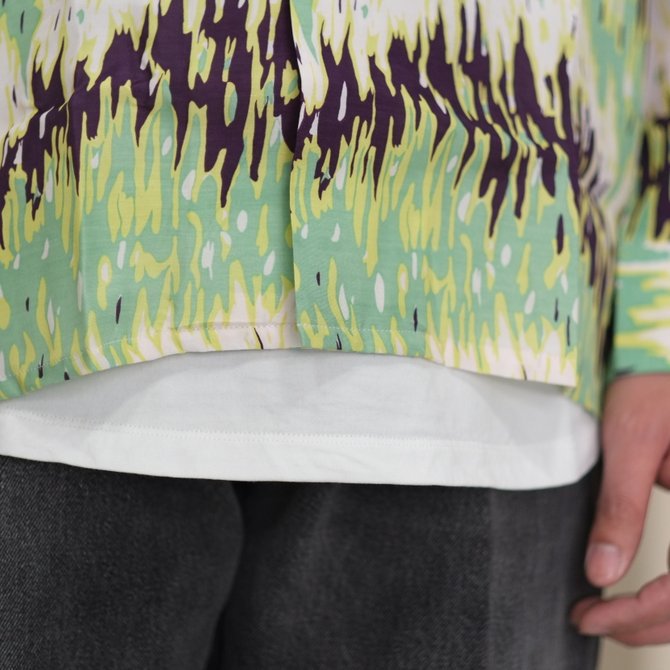 【30% off sale】【2017 SS】7 × 7 / seven by seven ( セブン バイ セブン ) PSYCHEDELIC SHIRT L/S - GREEN - #SS2017-7x7PDL(7)
