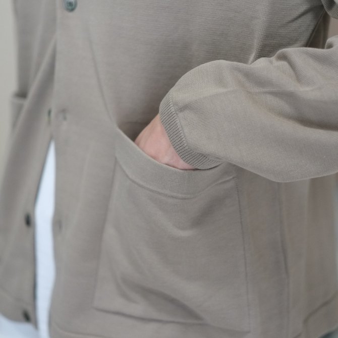 【2018 SS】crepuscule(クレプスキュール) Knit Shirt -Gray Beige- #1801-005(7)
