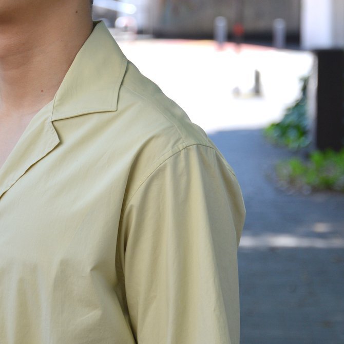 【40% OFF SALE】STUDIO NICHOLSON(スタジオニコルソン)/ OPEN COLLAR SHORT SLV SHIRT -KHAKI- #SN-280(7)