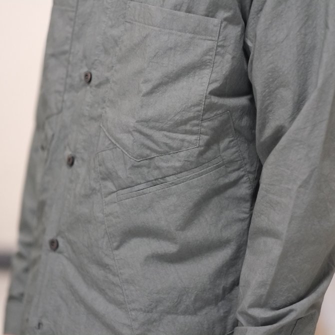 【30% off SALE】【2018 SS】FRANK LEDER(フランク リーダー) TRIPLE WASHED THIN COTTON SHIRT -KHAKI- #0216015(7)