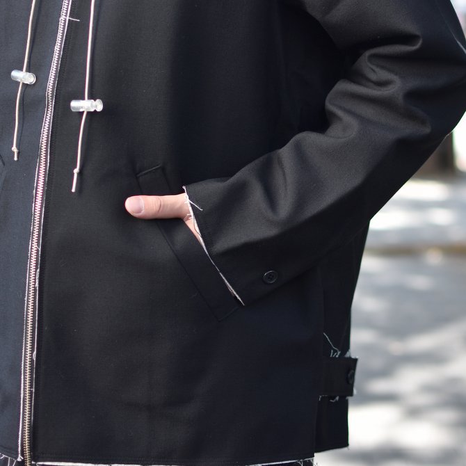 【2018 AW】 CAMIEL FORTGENS(カミエル フォートゲンス)/HOODED SIMPLE JACKET -BLACK- #CAMIEL-683(7)